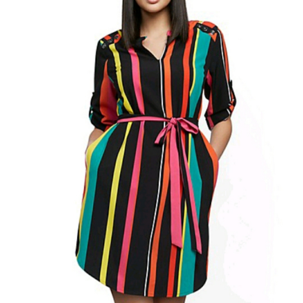 Knitted Shirt Dress